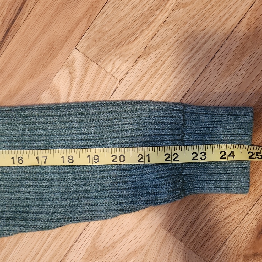 Old Navy Men's Teal Crewneck Rollneck Green Ribbed Sweater Size L 100% Cotton - Picture 13 of 13